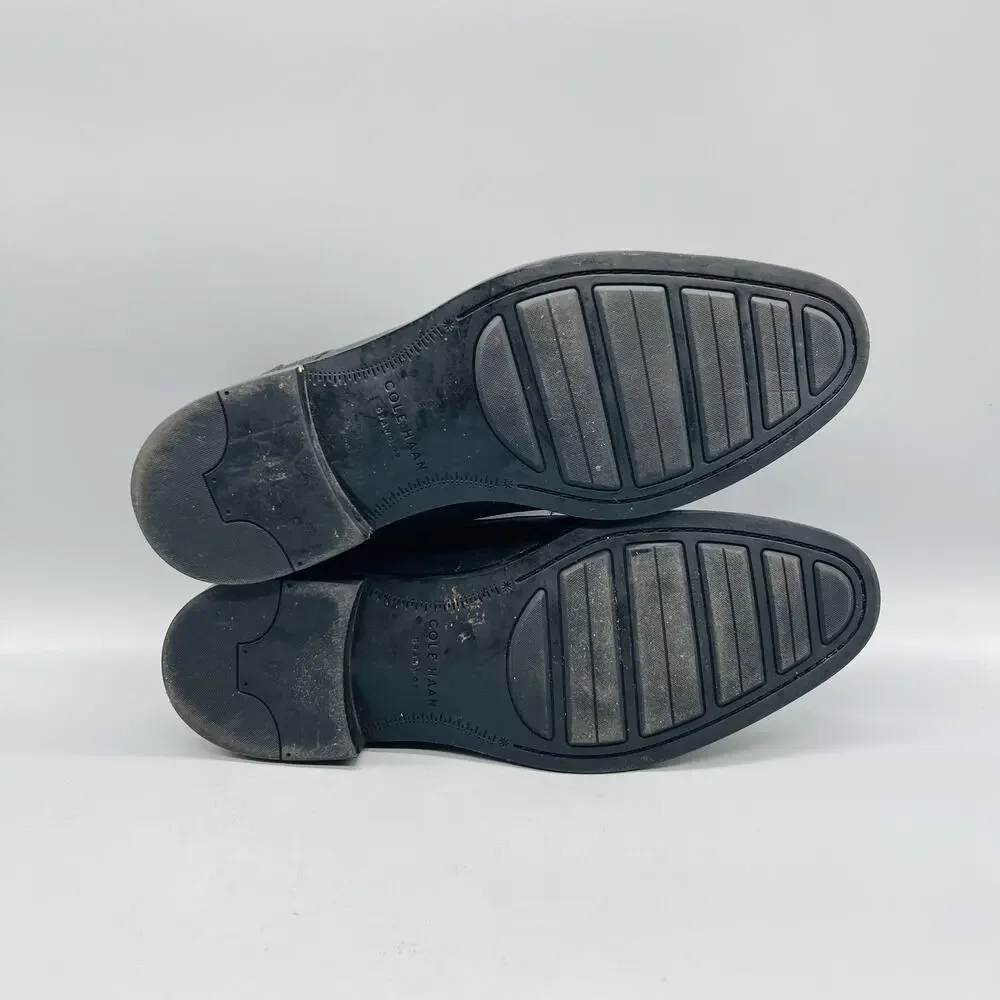 Cole Haan Shoes Mens 8 Black Leather Grand OS Derby Oxford Dress Almond Toe